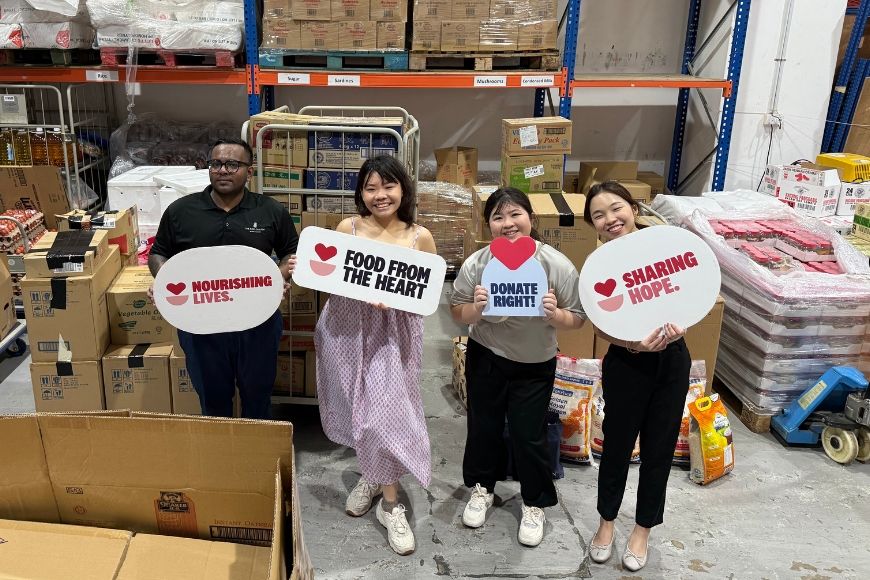 Food donations from corporates like The Ritz Carlton Singapore