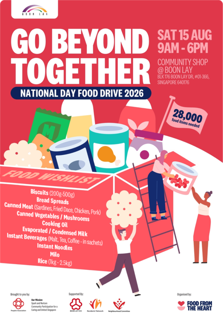 Food from the Heart's National Day Food Donation Drive to raise food for the less-fortunate in Singapore