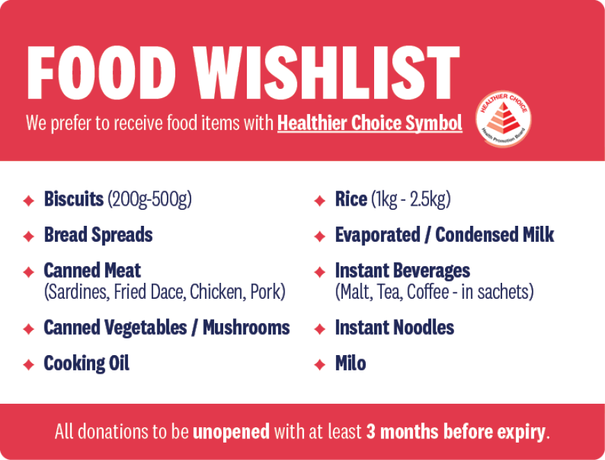 food bank wishlist